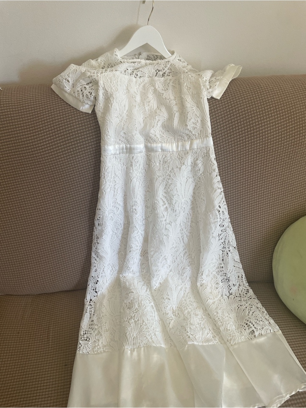Lulu's White Lace Formal Girls' Dress
